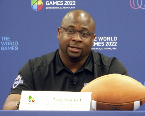 Troy Vincent bei den World Games 2022 in Birmingham