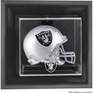 Las Vegas Raiders Mini-Vitrine für Helme, schwarz gerahmt und zur Wandmontage