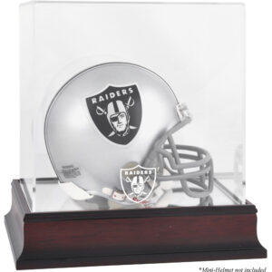 Mini-Vitrine mit Logo der Las Vegas Raiders aus Mahagoni