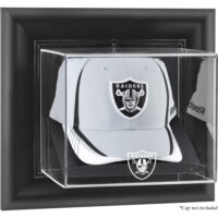 Las Vegas Raiders – Schwarz gerahmte Vitrine mit Cap-Logo zur Wandmontage