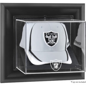 Las Vegas Raiders – Schwarz gerahmte Vitrine mit Cap-Logo zur Wandmontage