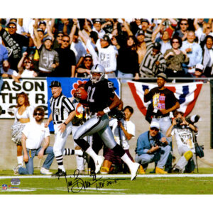 Signiertes Lauffoto der Las Vegas Raiders von Tim Brown, 16 x 20 Zoll, mit der Aufschrift „HOF 2015“