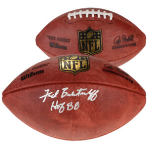 Fred Biletnikoff Las Vegas Raiders signierter Duke Pro Football mit „HOF 88“-Inschrift