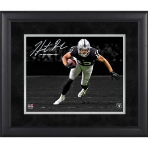 Hunter Renfrow Las Vegas Raiders Faksimile Signatur gerahmt 11 x 14 Zoll Spotlight-Foto