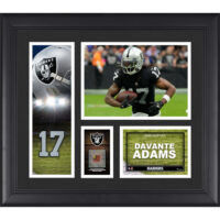 Davante Adams Las Vegas Raiders Gerahmte 15″ x 17″ Spielercollage mit einem Stück eines Spielballs