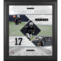 Davante Adams Las Vegas Raiders Gerahmte Collage mit genähten Sternen, 15 x 17 Zoll