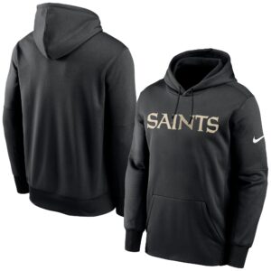 New Orleans Saints Nike Prime Wordmark Therma Kapuzenpullover – Herren