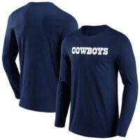 Dallas Cowboys T-Shirt in Primärfarbe mit Wortmarke – Herren