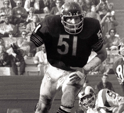 Dick Butkus, #51, hier 1968 Chicago Bears