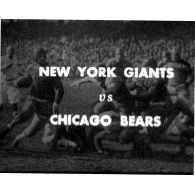 NFL Championship Game 1946 New York Giants vs. Chicago Bears