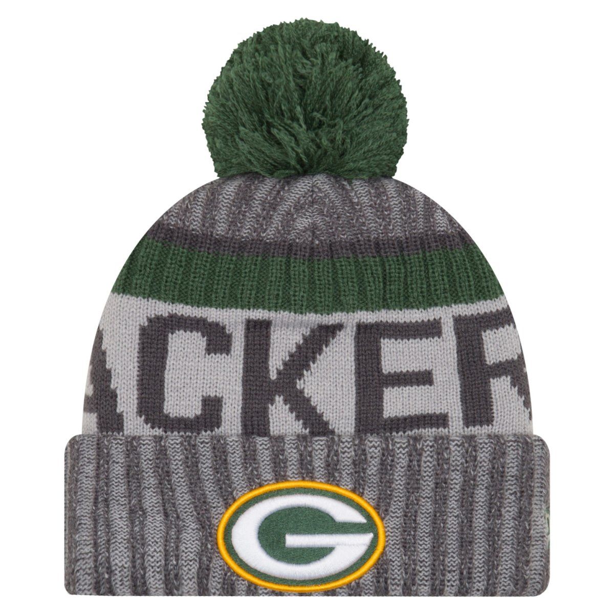 New Era NFL SIDELINE Winter Bobble Mütze – Green Bay Packers