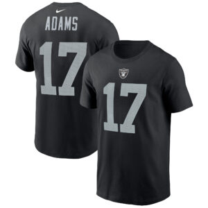 Nike Davante Adams Black Las Vegas Raiders T-Shirt mit Spielername und Nummer für Herren