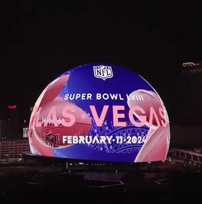 NFL Super Bowl Las Vegas Sphere