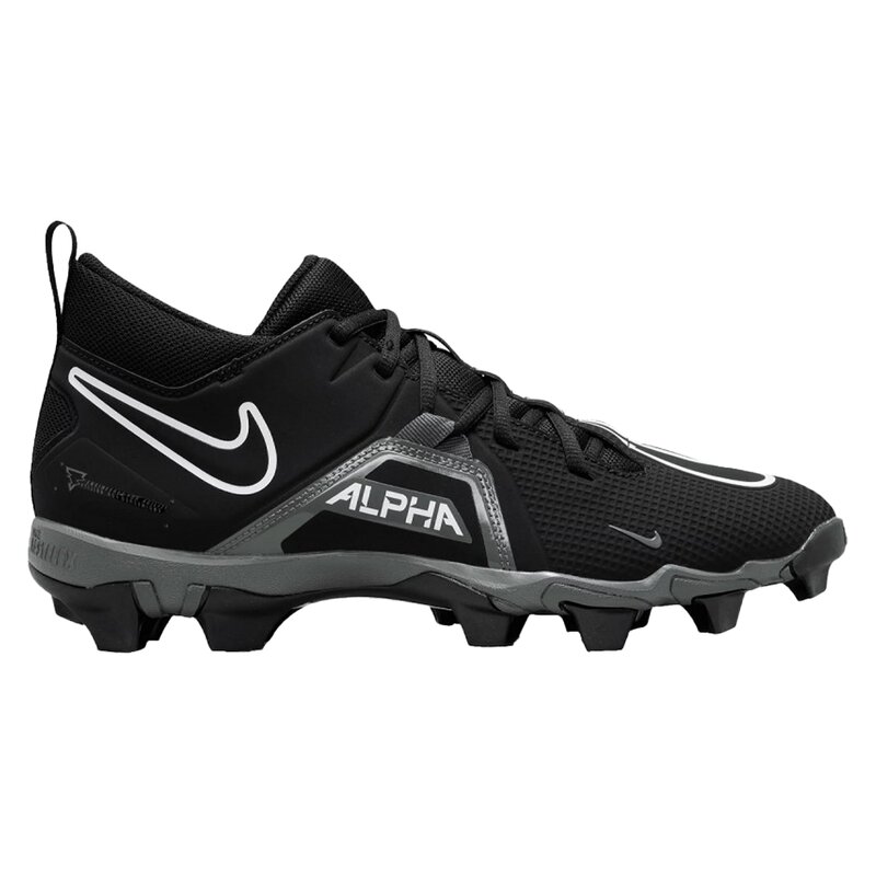 Nike Alpha Menace 3 Shark (CV0582 010) American Football All Terrain Schuhe – schwarz/grau Gr.11.5 US