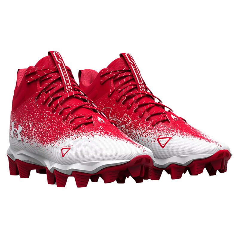 Under Armour Spotlight Franchise RM 2.0 All Terrain Footballschuhe – rot-weiß Gr. 10.5 US