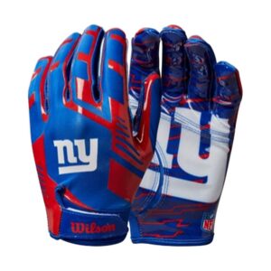 Wilson NFL Stretch Fit Adult Receiver Handschuhe – Team New York Giants