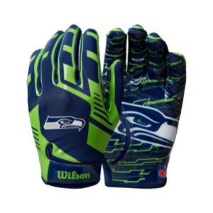 Wilson NFL Stretch Fit Adult Receiver Handschuhe – Team Seattle Seahawks