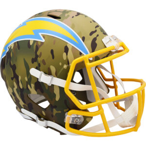 Los Angeles Chargers Riddell Camo Alternate Revolution Speed ​​Display Footballhelm in Originalgröße