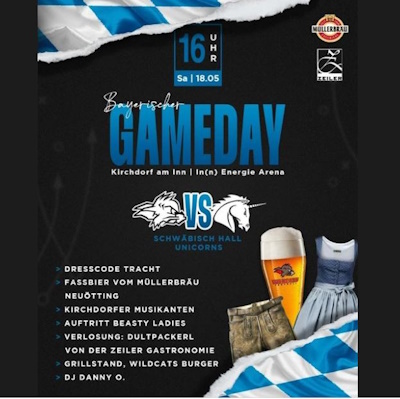 Kirchdorf Wildcats, Bayerischer Gameday gegen die Schwäbisch Hall Unicorns