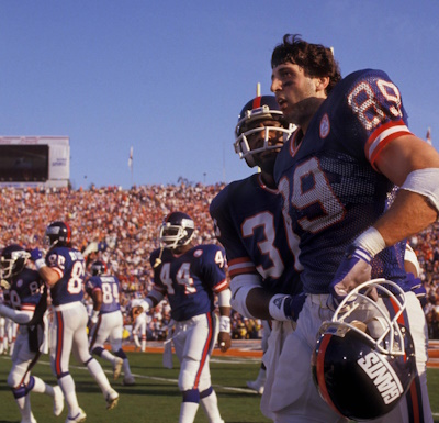 Mark Bavaro (89), New York Giants Super Bowl XXI.
