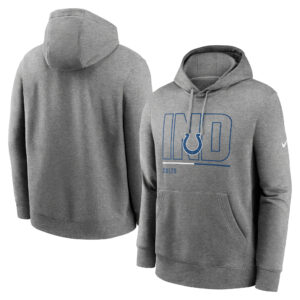 Nike Indianapolis Colts City Code Club Fleece-Kapuzenpullover in meliertem Grau für Herren