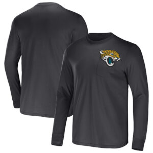 Herren-T-Shirt aus der NFL x Darius Rucker-Kollektion von Fanatics in Schwarz mit langen Ärmeln und Taschen für das Team der Jacksonville Jaguars