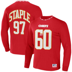 NFL x Staple Red Kansas City Chiefs Core Team Langarm-T-Shirt für Herren
