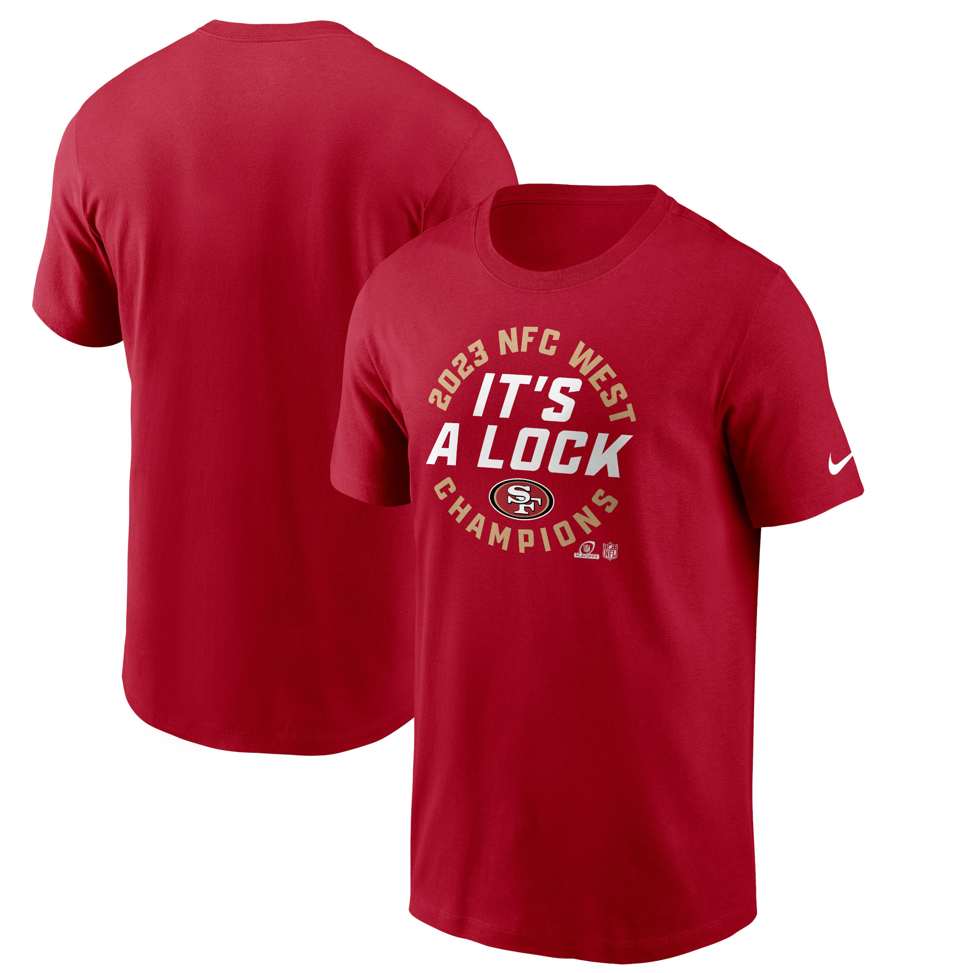 Nike Scarlet San Francisco 49ers 2023 NFC West Division Champions Locker Room Trophy Collection T-Shirt
