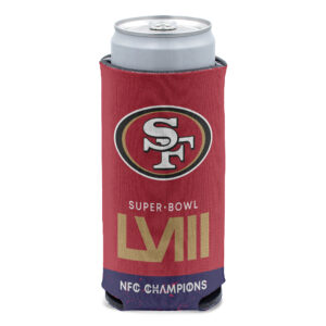 WinCraft San Francisco 49ers 2023 NFC Champions 12oz. Schlanker Dosenkühler