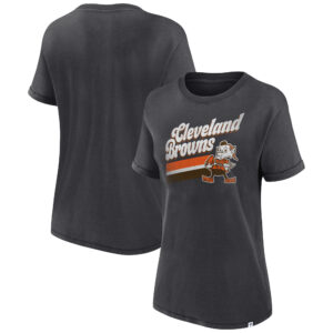 Cleveland Browns Hit Snow Washed Fanatics T-Shirt für Damen, Anthrazit