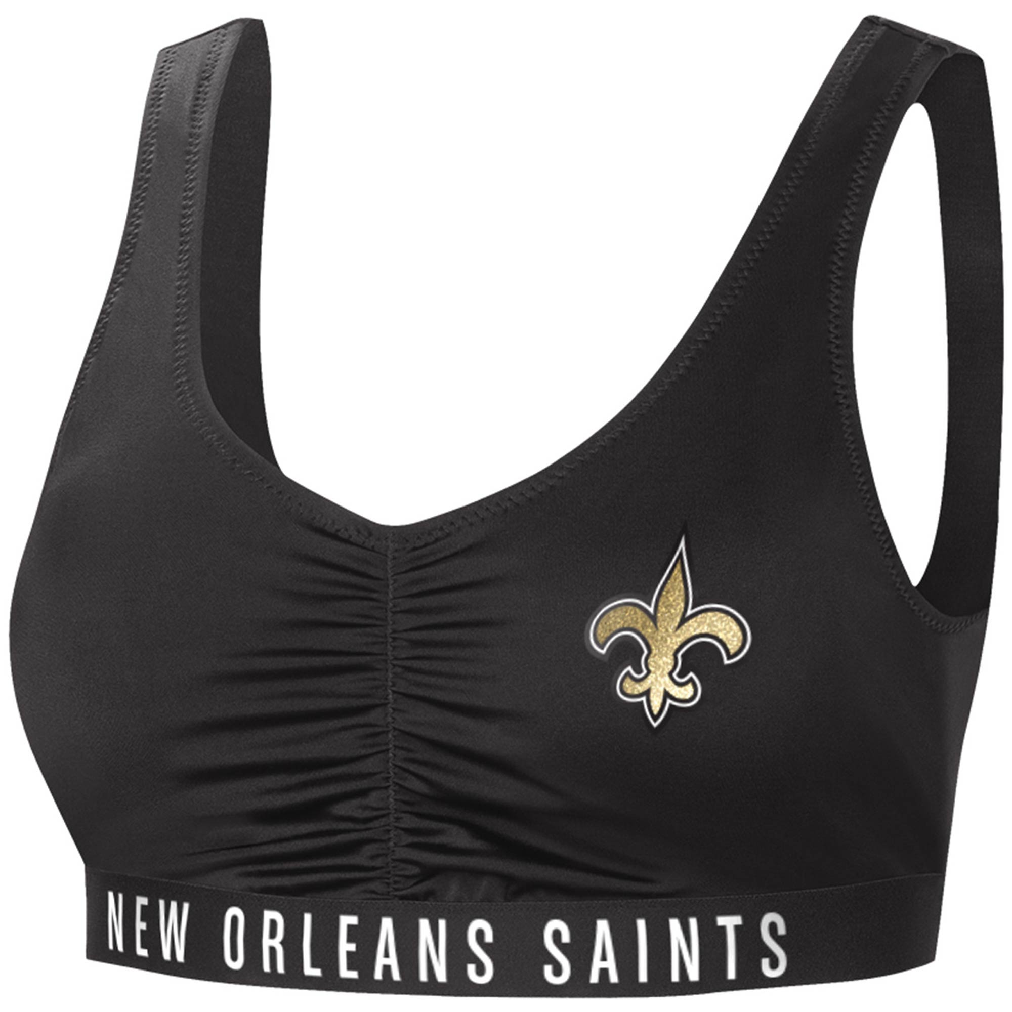 Schwarzes New Orleans Saints All-Star-Bikinioberteil G-III 4Her von Carl Banks für Damen