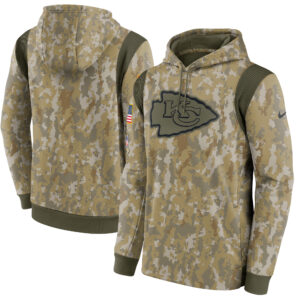 Nike Camo Kansas City Chiefs Salute To Service Therma Performance Pullover-Hoodie für Herren