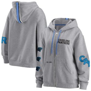 Damen WEAR von Erin Andrews Grauer Carolina Panthers Full-Zip Hoodie