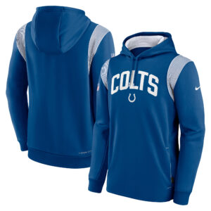 Nike Royal Indianapolis Colts Sideline Athletic Stack Performance-Pullover-Hoodie für Herren