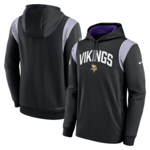 Nike Black Minnesota Vikings Sideline Athletic Stack Performance Pullover-Hoodie für Herren