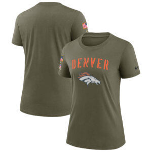 Nike Denver Broncos 2022 Salute To Service Legend T-Shirt für Damen in Olive