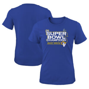 Mädchen Jugend Fanatics Royal Los Angeles Rams Super Bowl LVI Champions Parade T-Shirt