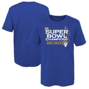 Preschool Fanatics Royal Los Angeles Rams Super Bowl LVI Champions Parade T-Shirt