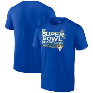 Los Angeles Rams Super Bowl LVI Champions Fanatics Royal Herren T-Shirt, groß und groß, Parade