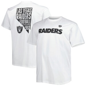 Weißes Las Vegas Raiders Big & Tall Hometown Collection Hot Shot Fanatics-T-Shirt für Herren