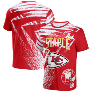 NFL x Staple Red Kansas City Chiefs Allover-Print-T-Shirt für Herren