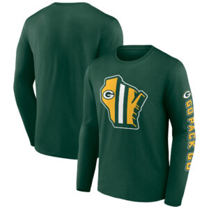 Green Bay Packers Hometown Collection Sweep Fanatics Langarm-T-Shirt für Herren, Grün