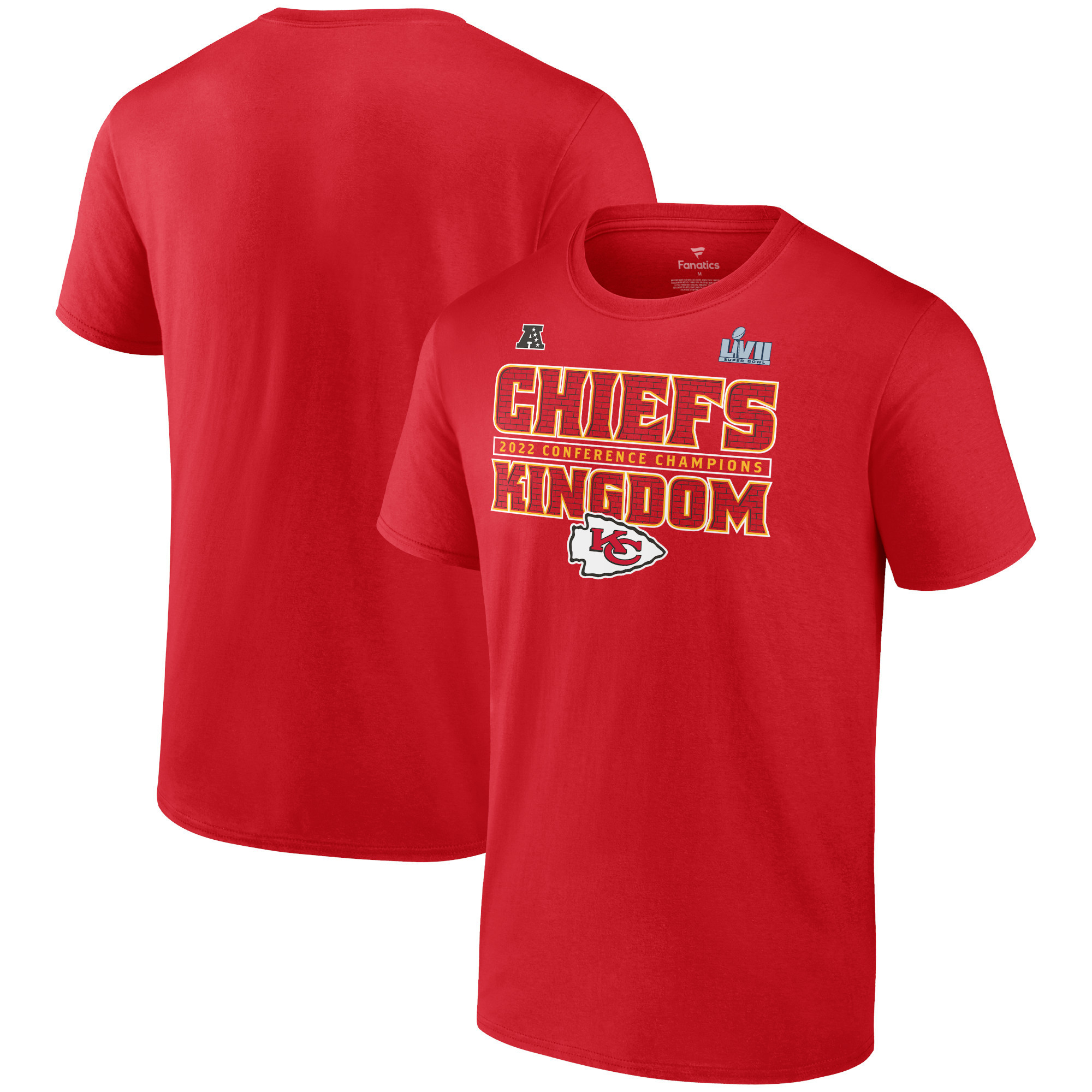 Kansas City Chiefs 2022 AFC Champions Within Bounds Fanatics T-Shirt für Herren in Groß und Tall, Rot