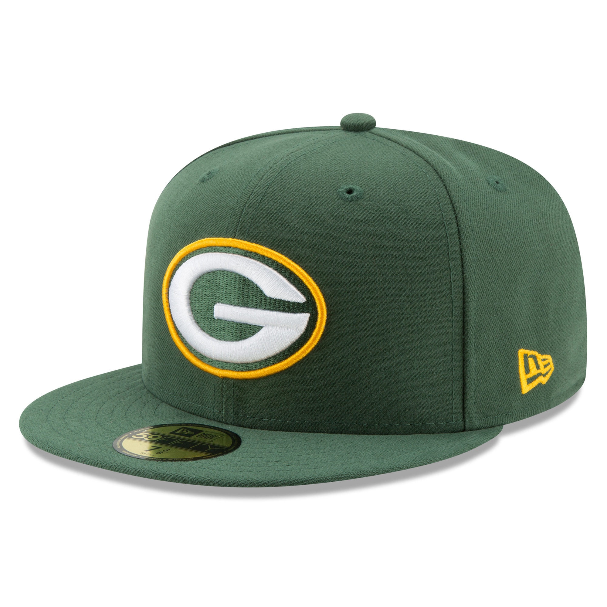 Green Bay Packers New Era 59FIFTY Kappe mit falchem Schirm