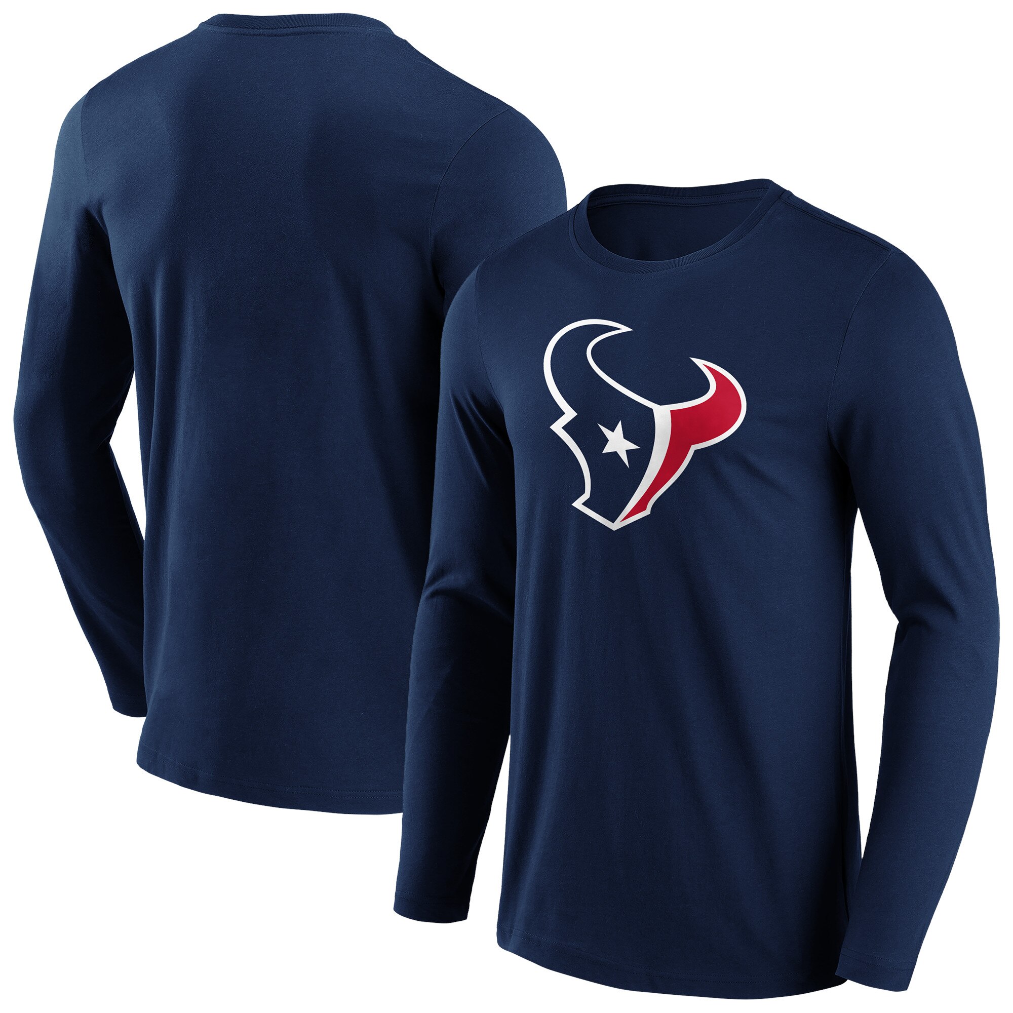 Houston Texans Primary Color Logo Langarm-T-Shirt – Herren