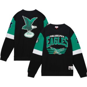 Philadelphia Eagles Mitchell & Ness All Over Print 3.0 Crew – Herren