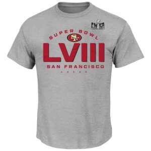 San Francisco 49ers Super Bowl LVIII Fanatics T-Shirt für Herren, Grau, Groß & Groß