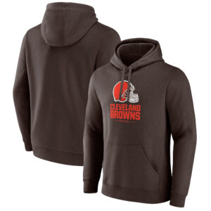 Herren Cleveland Browns Team Lockup Fanatics Brauner Pullover Hoodie