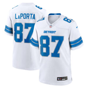 Detroit Lions Nike Game Auswärtstrikot – Weiß – Sam Laporta – Herren