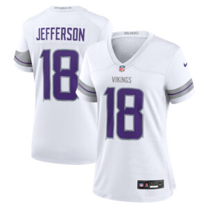 Minnesota Vikings Nike Game Ausweichtrikot – Weiß – Justin Jefferson – Damen